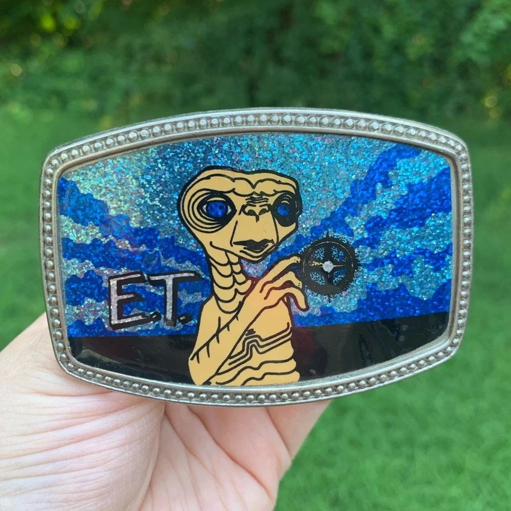 Vintage Decal ET Belt Buckle - Picture 5 of 11